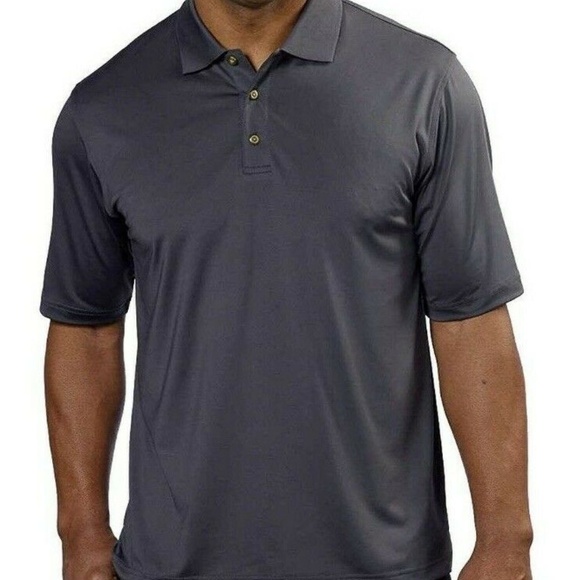 Kirkland Signature Mens Stripe Performance Polo L, Green
